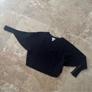 Carmen Marc Valvo Dolman Sleeve Black Sweater